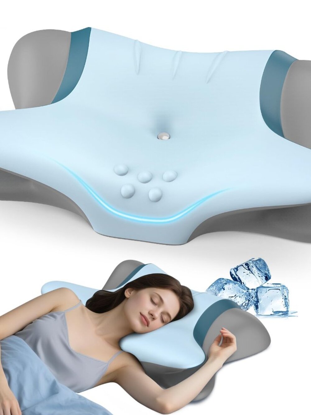 NEW Cervical Neck Pillow for Pain Relief - Ergonomic Side Sleeper Pillow